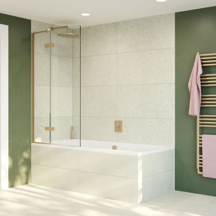 Crosswater Optix 10 Brass Bath Screen Sanctuary Bathrooms
